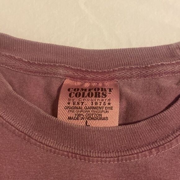 Alpha Delta Pi Long Sleeve Aztec Okstate Comfort Colors Tshirt VGUC Size Large - Picture 3 of 7